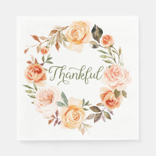 Vattenfärgad Blommigt Utandning Luncheon Napkin Pappersservett