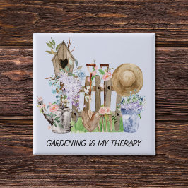 Vattenfärgad Blommigt  Verktyg och Funny Offert Knapp