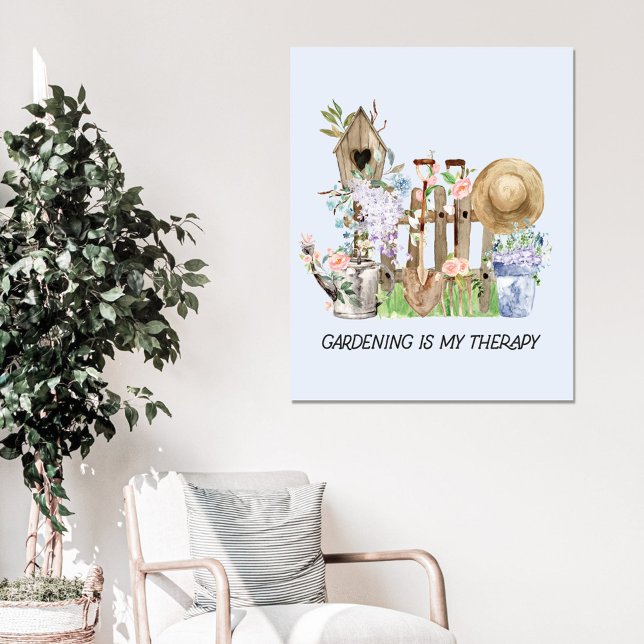 Vattenfärgad Blommigt  Verktyg och offert Canvastryck (In situ)