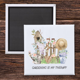 Vattenfärgad Blommigt  Verktyg och offert Magnet