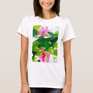 Vattenfärgad blomskonst av abstrakt tee