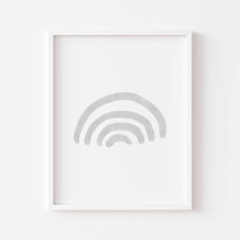 Vattenfärgad boho minimalistisk regnbåge poster