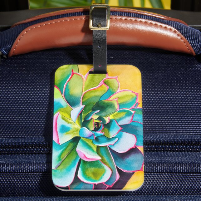 Vattenfärgad botanisk bagagebricka (Framsida Insitu 2)