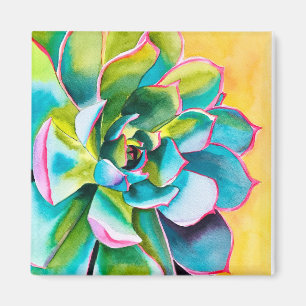 Vattenfärgad botanisk magnet