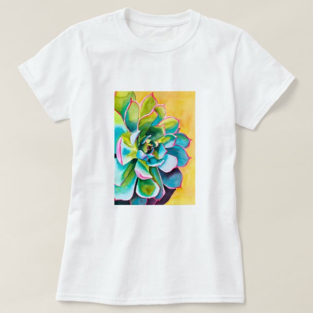 Vattenfärgad botanisk t shirt (Design framsida)