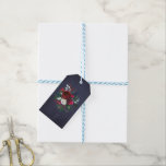 Vattenfärgad Chic Peonies Winter Navy Blue Tack Presentetikett<br><div class="desc">Elegantens roliga bröllop gynnar kärlek och tacksam märkre med röd burgundi och vita peonier bouquet med gräs grönt grenar, röda bär och löv och din anpassningsbar över en säsong vid midnatt med blå krita. Anpassa den med bridens och rummens namn och bröllop-datum! Lämpligt för en elegant land blommigt vinter/jul bröllop...</div>