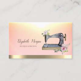 Vattenfärgad Chic Syd Maskin Flower Guld Rand Visitkort