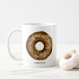Vattenfärgad Chocolate Donut Sprinkles, Personlig Kaffemugg