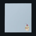 Vattenfärgad cupkaka med Whipping Cream och Cherry Anteckningsblock<br><div class="desc">Det här är en vattenfärg i hand plockade och en penselpenna som illustrerar en vaniljkaka med piskkräm som fylls med körsbär.</div>