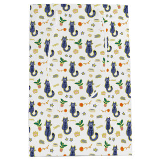 Vattenfärgad cute Cats Mönster