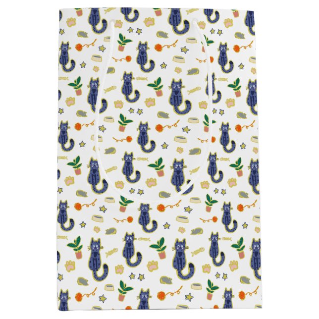 Vattenfärgad cute Cats Mönster (Framsidan)