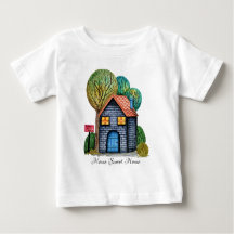 Vattenfärgad cute Home Sweet Home Art