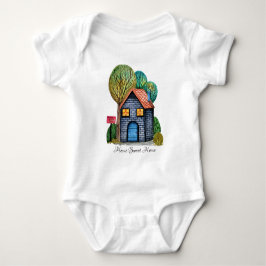 Vattenfärgad cute Home Sweet Home Art T Shirt