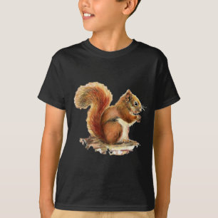 Vattenfärgad Cute Red Squirrel Animal Natur Tröja