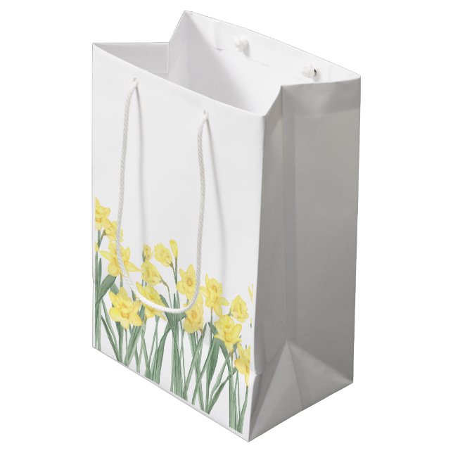Vattenfärgad Daffodil-Blommigt (Framsidan Vinklad)