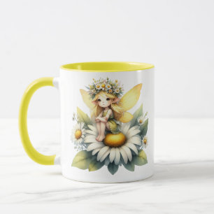 Vattenfärgad Daisy Fairy Mugg