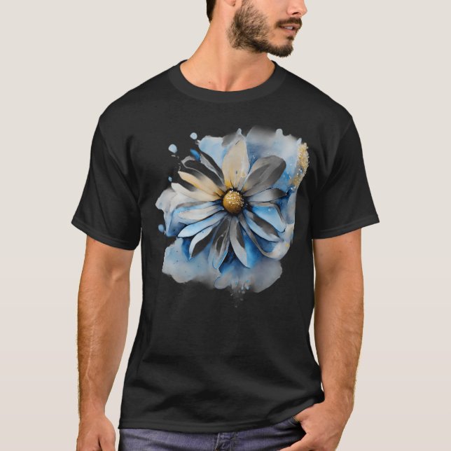 Vattenfärgad Daisy T Shirt (Framsida)
