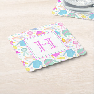 Vattenfärgad derby Jerseys & Hats Monogram Underlägg Papper
