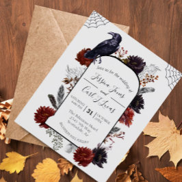 Vattenfärgad Elegant Halloween Blommigt Boho Feath