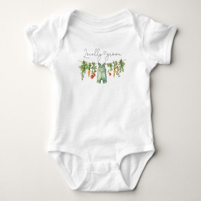 Vattenfärgad Elegant Lokalt odlad Baby ShoweT-Shir T Shirt (Framsida)