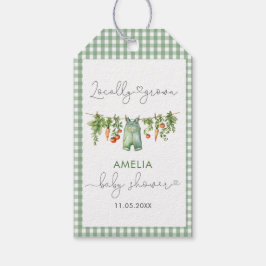 Vattenfärgad Elegant Lokalt odlad babyvisningsprog Presentetikett