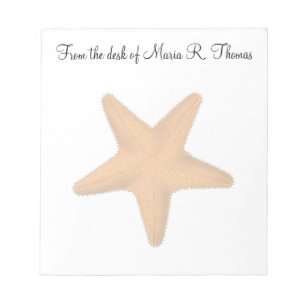 Vattenfärgad Elegant Modern Starfish Sjöliv Anteckningsblock