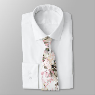 Vattenfärgad Elegant Rosa Gum Eucalyptus Nacke Slips