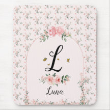 Vattenfärgad Elegant Rosa ros med Butterflies