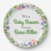 Vattenfärgad eukalyptus Greenery Baby Shower Party