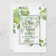 Vattenfärgad eukalyptus grenery foliage bröllop