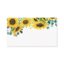 Vattenfärgad eukalyptus och solblommor Bröllop