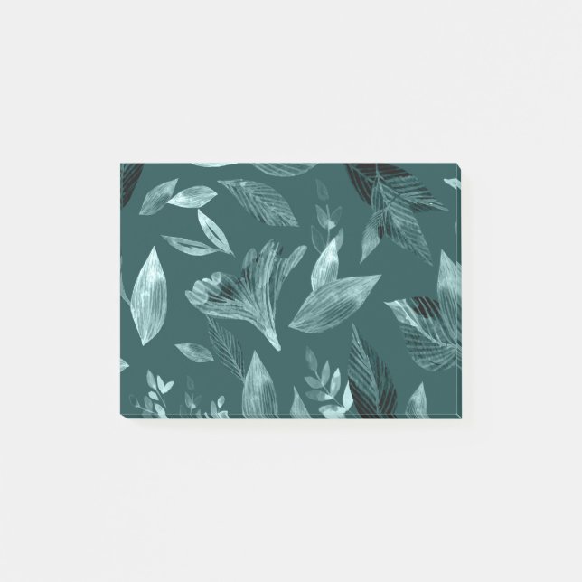 Vattenfärgad fallande löv 10 post-it block (Framsida)