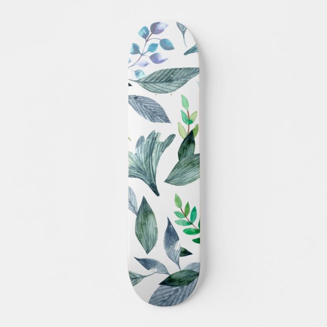 Vattenfärgad fallande löv 11 mini skateboard bräda 18,5 cm (Framsida)
