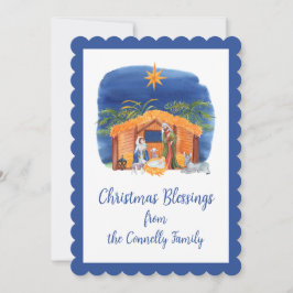 Vattenfärgad färgnyhet jul julkort