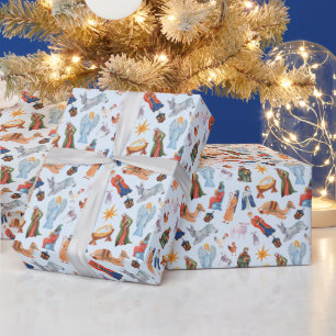 Vattenfärgad färgnyhet jul presentpapper