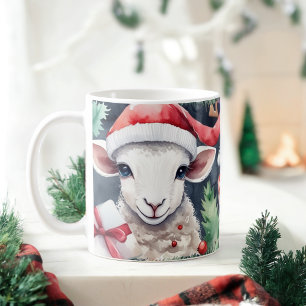 Vattenfärgad Festive Shep-jul Mugg