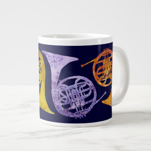 Vattenfärgad Fransk Jumbo Mugg