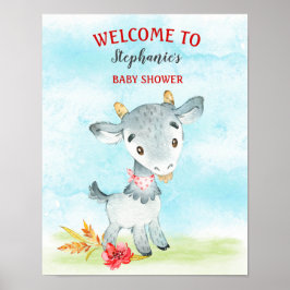 Vattenfärgad gåsburk för babykläder poster