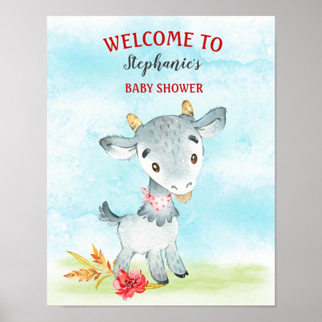 Vattenfärgad gåsburk för babykläder poster (Framsidan)