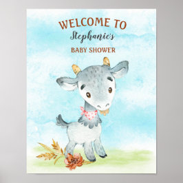 Vattenfärgad gåsburk för babykläder poster