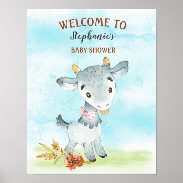 Vattenfärgad gåsburk för babykläder poster (Framsidan)