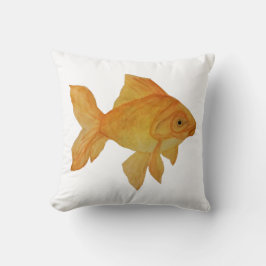 Vattenfärgad Goldfish Kudde