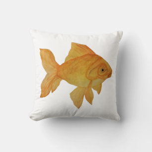 Vattenfärgad Goldfish Kudde