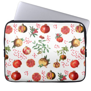 Vattenfärgad granatäpple Medelhavsfrukt Mönster Laptop Fodral
