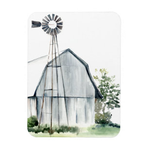 Vattenfärgad Grått Barn Magnet