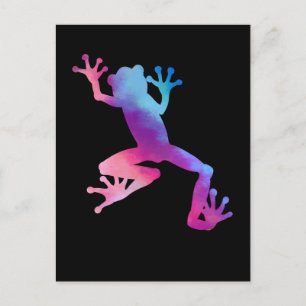 Vattenfärgad groddjurskonst vykort