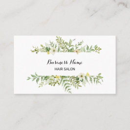 Vattenfärgad Grönt Foliage Salon Lojalitetskort