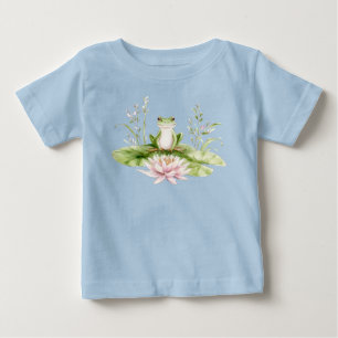 Vattenfärgad Grönt Frog T Shirt