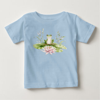 Vattenfärgad Grönt Frog T Shirt