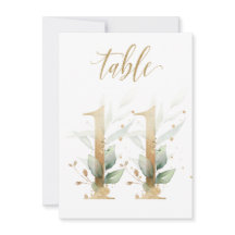 Vattenfärgad Grönt & Guld, Bordsnummer 11